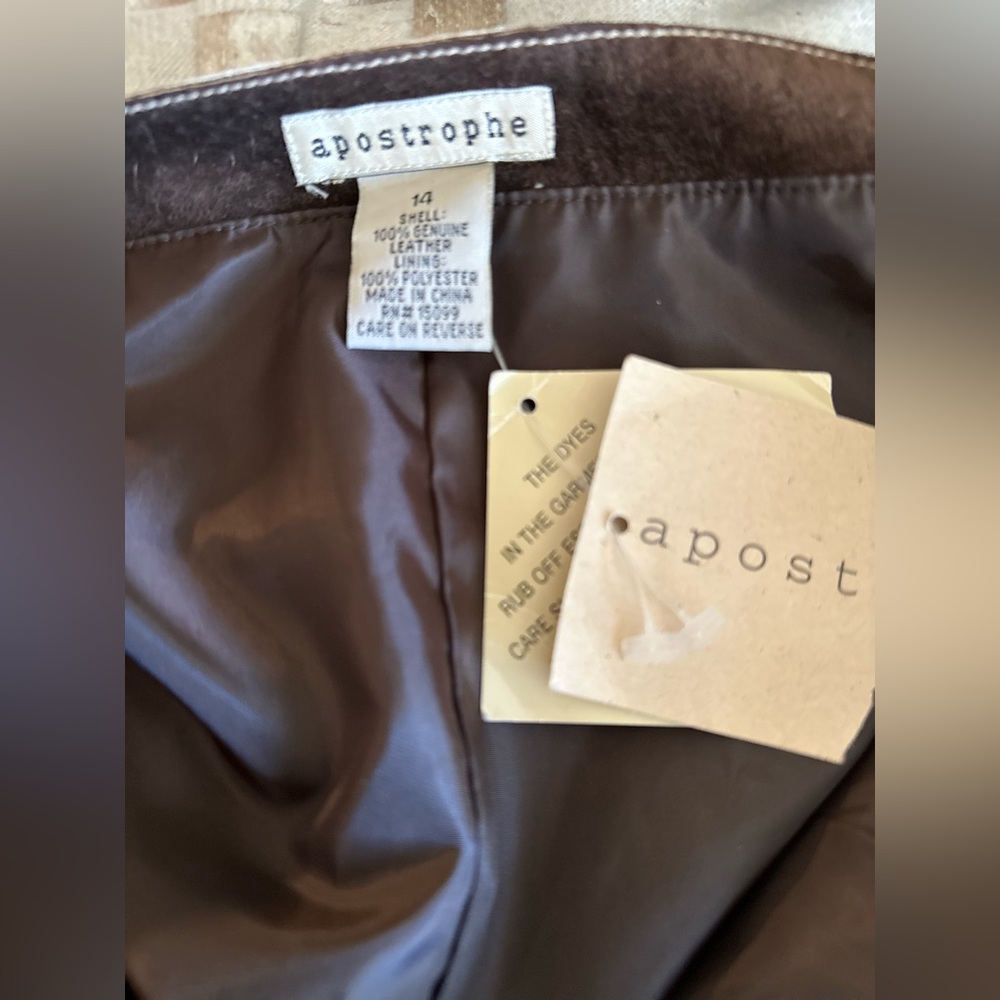 Apostrophe Brown and Tan Patchwork Skirt - Picture 6 of 9